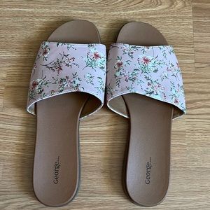 George floral slip on sandals